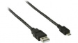 CCGP60500BK10 USB 2.0 Cable USB A Plug - USB Micro-B Plug 1m Black