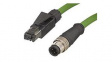 1201080257 Micro-Change (M12) to RJ-45 Double-Ended Cordset 4 Poles Male (Straight) to Male
