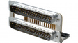 163A19519X D-Sub dual plug 74 male / male solder pcb tht/90deg.