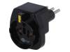 45374, Адаптер; Вых: EU; Вилка: с заземлением; Вх: ИТАЛИЯ; Цвет: черный, Goobay