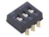 A6SN3101, Переключатель: DIP-SWITCH; Кол-во секций: 3; ON-OFF; 0,025A/24ВDC, Omron