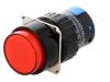 V16-A11-R, Переключатель: кнопочный; 1; SPST; красный; Выводы: под пайку; IP40, Onpow