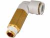 KQ2W10-03AS, Быстроразъемное соединение; с резьбой, угловой 90°; R 3/8", SMC PNEUMATICS