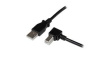 USBAB2MR Straight to Right Angle USB Cable USB-A Plug - USB-B Plug 2m USB 2.0 Black