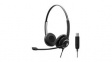 1000517 Headset, IMPACT 200, Stereo, On-Ear, 18kHz, USB, Black