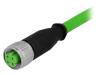 21349300405075, Вилка; M12; PIN: 4; "мама"; код D-Ethernet; 7,5м; изоляция: ПВХ, Harting