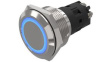 82-6552.2124 Illuminated Pushbutton 1CO, IP65/IP67, LED, Blue, Maintained Function