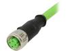 21349300477050, Вилка; M12; PIN: 4; "мама"; код D-Ethernet; 5м; изоляция: TPU; прямой, Harting
