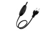 140217 Cord with European Plug and Switch 2m Black