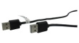 RND 765-00076 USB A Plug to USB A Plug Cable 4.5m Black