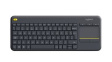 920-007145 Keyboard with Touchpad, K400+, US English with €, QWERTY, USB, Wireless