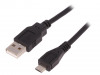 52326 Кабель; USB 2.0; вилка USB A,вилка micro USB B; 1,8м; черный