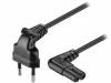 SN15-02/07/015B, Кабель; угловая вилка CEE 7/16 (C), угловой IEC C7 "мама"; 1,5м, Goobay