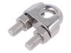 ZLK-10-A4, Rope clamp wire; acid resistant steel A4; for rope; Orope: 10mm, KRAFTBERG