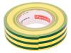 N-12 PVC TAPE 19MMX20M Y/G, Лента: электроизоляционная; W:19мм; L:20м; D:0,15мм; каучуковый, PLYMOUTH