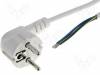 S3-3/10/1.8WH, Кабель; угловая вилка CEE 7/7 (E/F), провода; 1,8м; белый; ПВХ, LIAN DUNG