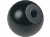 DIN319-KU-50-M10-C Ручка сферическая; Диам:50мм; M10; 21мм; черный