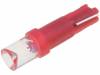 OST05WG01GD-R5RUT5C1B, Лампочка LED; красный; T5; 1(тип)лм; Кол-во диод:1; 0,24Вт; 120°, OPTOSUPPLY