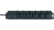 1159970 Outlet Strip 6 Schuko Type F Black CEE 7/4