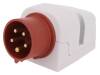 B.1087, Разъем: питания AC, трехфазный; гнездо; "папа"; 16А; 400ВAC; IP44, PAWBOL