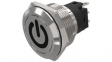 82-6151.1000.B002 Pushbutton Switch, 1CO, Momentary Function, Silver