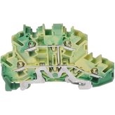 2002-2207, Two-tier terminal pe/pe yellow / green 0.25...2.5 mm2, Wago