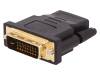 50514, Адаптер; гнездо DVI-D (24+1), вилка HDMI; Цвет: черный, QOLTEC