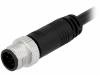 12-08AMMM-SL7A01, Вилка; М12; PIN:8; "папа"; код A-DeviceNet / CANopen; 1м; провода, Amphenol