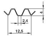 KC-205, Натуральный; L: 12,5мм; H: 4мм; нержавеющая сталь, Seifert electronic