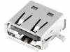 UBA-4R-S14HD-4S, Гнездо; USB A; на плату; SMT; PIN:4; горизонтальный; Верс: USB 2.0, JST