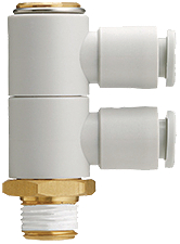 KQ2VD10-02AS, Twin threaded elbow R1/4"-10.0 mm, SMC PNEUMATICS