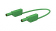 28.0124-07525 Test Lead, Green, 750mm, Gold-Plated