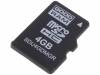 SDU4GDMGRB, Карта памяти; промышленный; MLC, SD Micro; 4ГБ; -40?85°C, GOODRAM