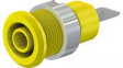 49.7046-24 Safety Socket 4mm Yellow 32A 1kV Nickel-Plated