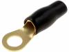 30.4700-63, Наконечник: кольцевой; M8; 16мм2; позолота; изолированный; черный, ACV