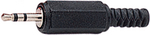 133-1-12, Jack plug diam.2.5 mm black 3P, Tai Yang