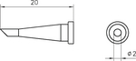 LT 22C, Soldering Tip Round shape beveled 45° 2 mm, Weller