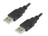 CAB-USBAA/1-BK, Кабель; USB 2.0; вилка USB A, с обеих сторон; Дл.кабеля:1м, BQ CABLE (TME brand)
