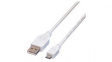 11998751 USB Cable USB-A Plug - USB Micro-B Plug 150mm White