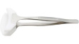 8WNY.SA.1 Wafer Tweezers - Serrated Handles Stainless Steel Stepped Bottom Paddle/Top Lip 