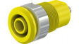 49.7049-24 Safety Socket diam.4mm Yellow 24A 1kV Nickel-Plated