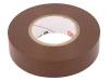 PLH-PR37-19-20/BN, Лента: электроизоляционная; W:19мм; L:20м; D:0,18мм; коричневый, PLYMOUTH