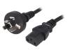 SN27-3/07/1.5BK, Кабель; IEC C13 "мама", вилка AS/NZS 3112 (I); 1,5м; черный; ПВХ, LIAN DUNG