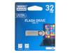 UUN2-0320S0R11, Флешка; USB 2.0; 32ГБ; серебристый; Считывание:20МБ/с, GOODRAM