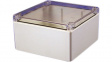 1554S2GYCL Watertight plastic enclosure 160 x 160 x 90.5 mm Grey, Clear Polycarbonate IP66