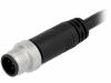 12-05AMMM-SL7A01, Вилка; М12; PIN:5; "папа"; код A-DeviceNet / CANopen; 1м; провода, Amphenol