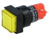 V16F-11-Y, Переключатель: кнопочный; 1; SPDT; 3A/250ВAC; 2A/24ВDC; желтый, Onpow