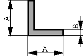 EN AW-6060 T66 10X10X2MM, Aluminium angle section, length 1 m, Alcoa
