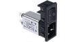 BZM27/A0620/53B Plug C14 Faston 2.8 x 0.8 mm 10 A/250 VAC Black Snap-In L + N + PE