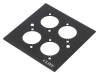 CP30500C, Mounting adapter; quadruple,with logo; countersunk screw hole, Cliff